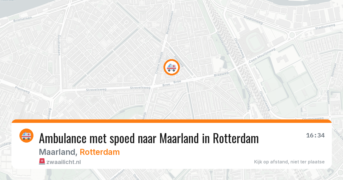Ambulance met spoed naar Maarland in Rotterdam — 29 jun 2026