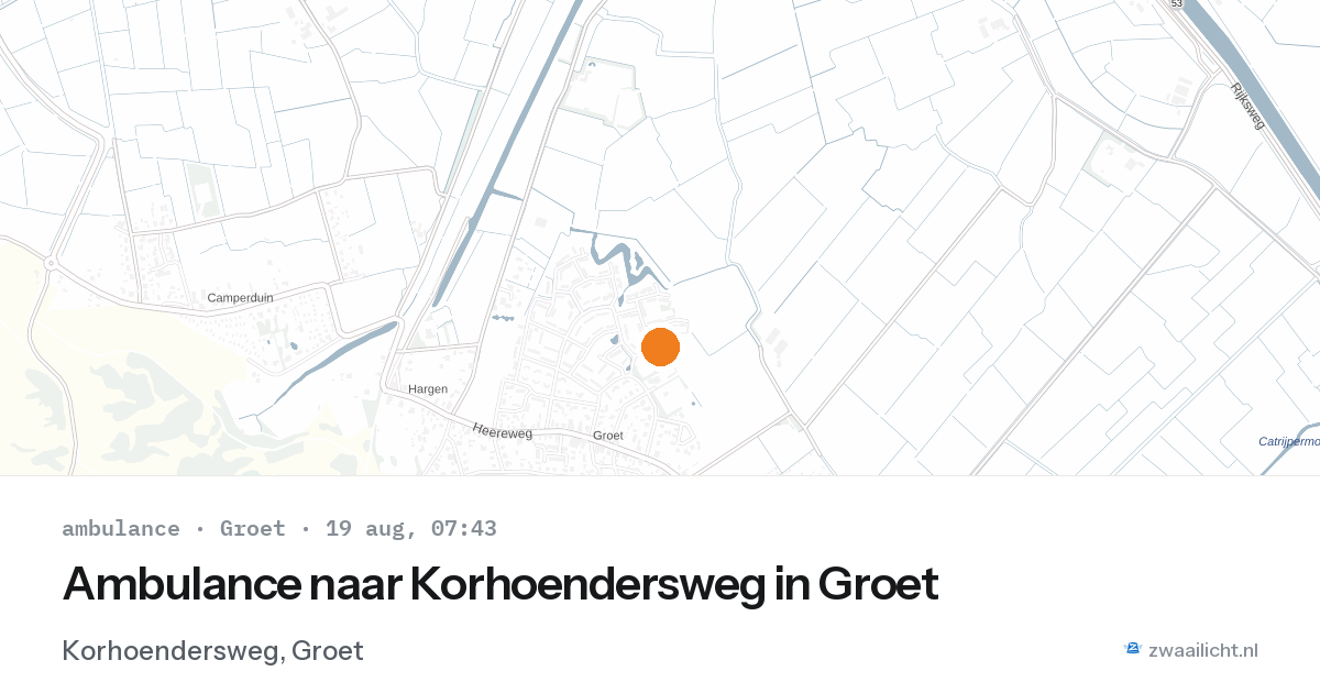 Ambulance naar Korhoendersweg in Groet — 19 aug 2026