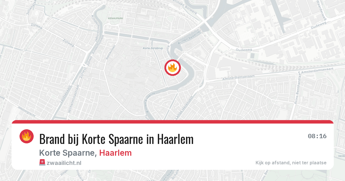 Brand bij Korte Spaarne in Haarlem — 28 jul 2026
