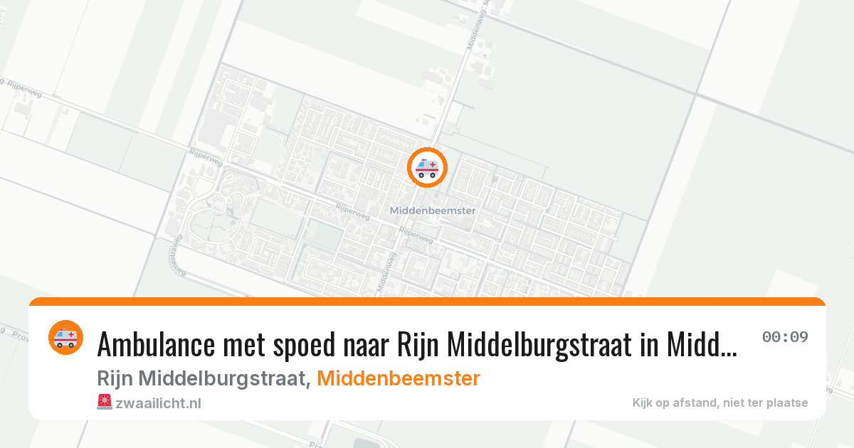Ambulance met spoed naar Rijn Middelburgstraat in Middenbeemster — 2 apr 2026