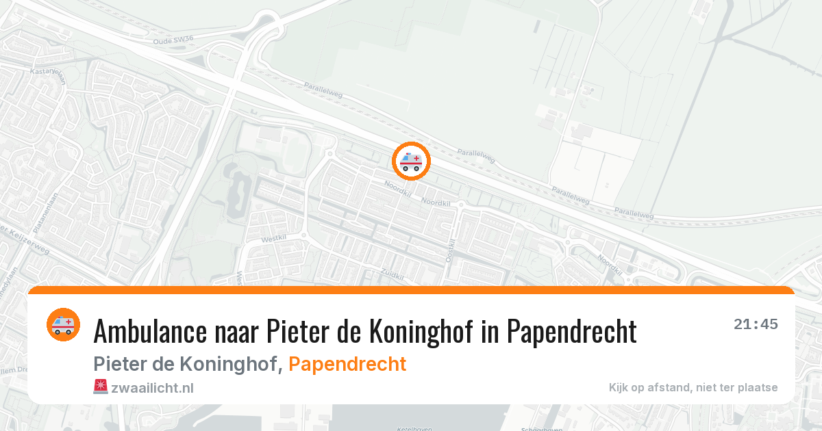 Ambulance naar Pieter de Koninghof in Papendrecht — 31 mei 2026