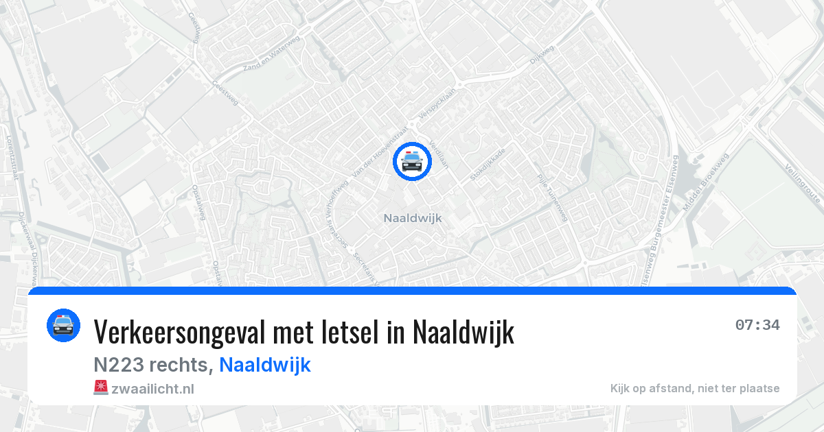Verkeersongeval met letsel in Naaldwijk — 15 apr 2026