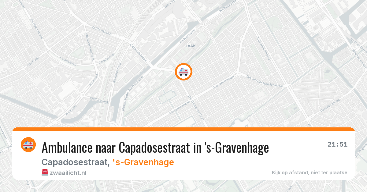 Ambulance naar Capadosestraat in 's-Gravenhage — 30 jun 2026
