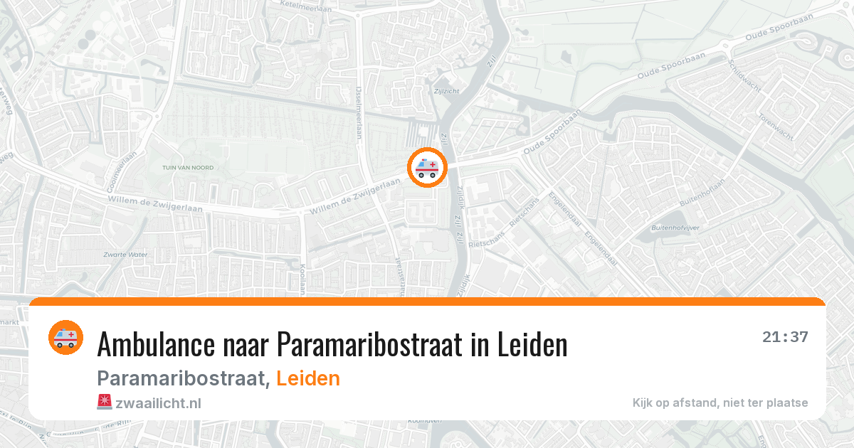 Ambulance naar Paramaribostraat in Leiden — 8 apr 2026