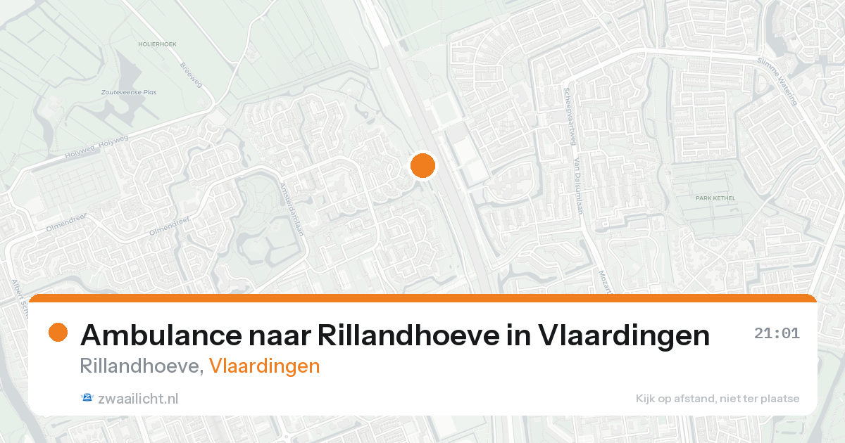 Ambulance naar Rillandhoeve in Vlaardingen — 20 aug 2026