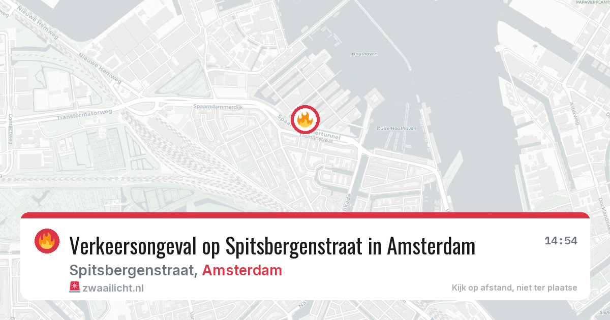 Verkeersongeval op Spitsbergenstraat in Amsterdam — 15 apr 2026