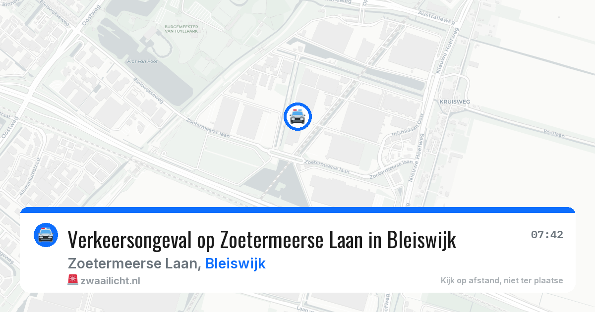Verkeersongeval op Zoetermeerse Laan in Bleiswijk — 11 aug 2026