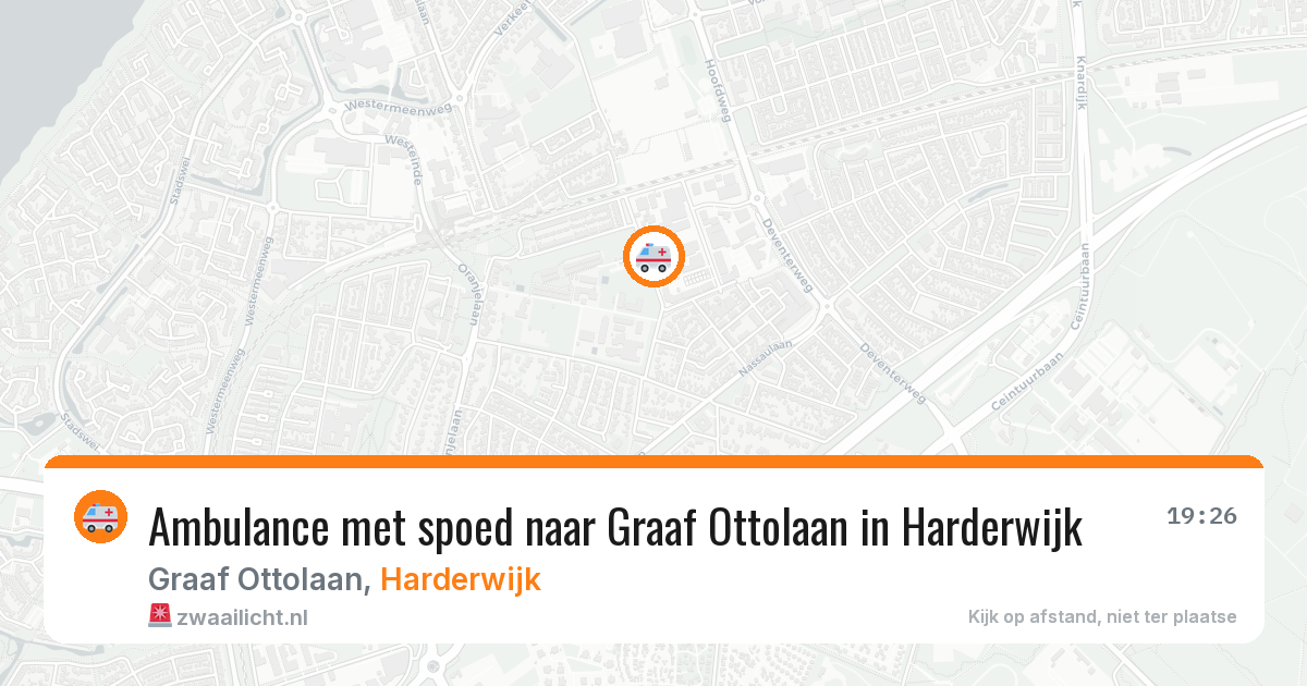 Ambulance met spoed naar Graaf Ottolaan in Harderwijk — 12 mei 2026