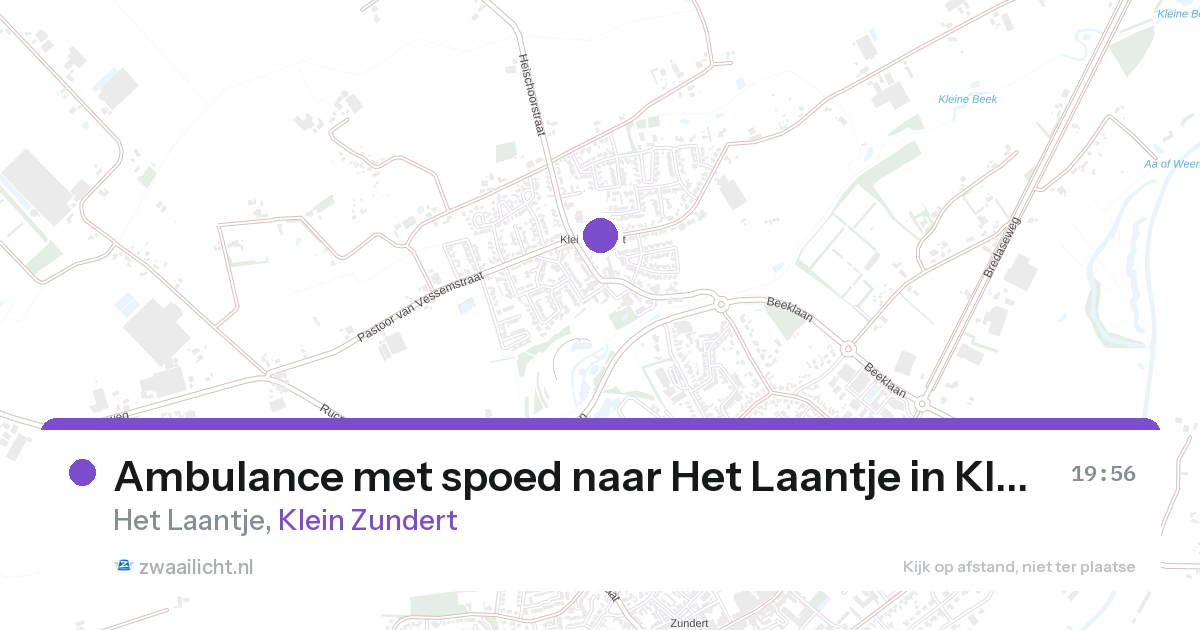 Ambulance met spoed naar Het Laantje in Klein Zundert — 26 aug 2026