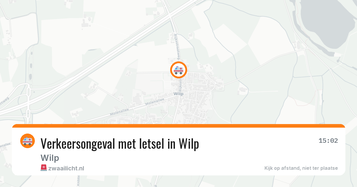 Verkeersongeval met letsel in Wilp — 29 mei 2026