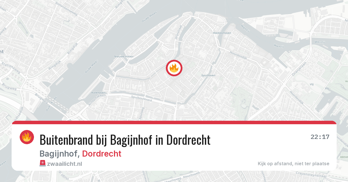 Buitenbrand bij Bagijnhof in Dordrecht — 11 aug 2026