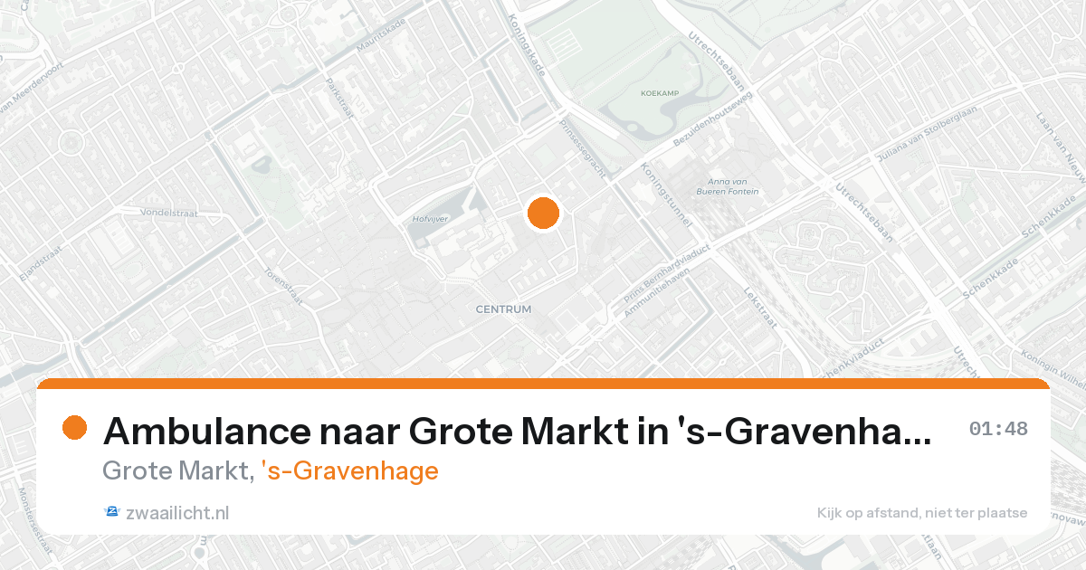Ambulance naar Grote Markt in 's-Gravenhage — 31 jan 2026