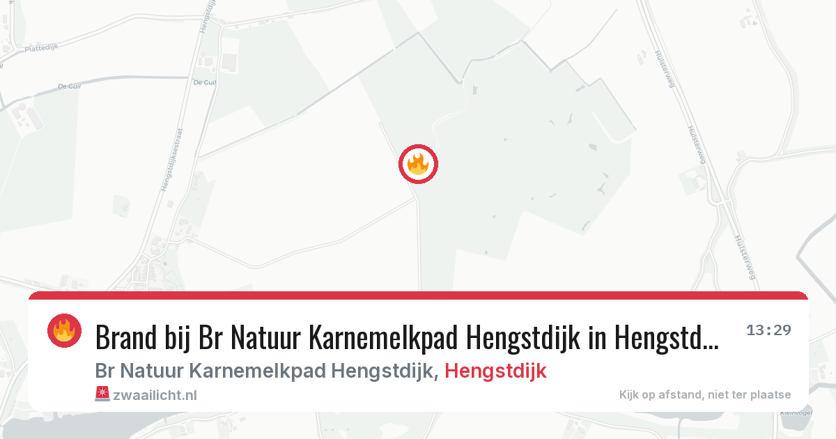 Brand bij Br Natuur Karnemelkpad Hengstdijk in Hengstdijk — 14 aug 2026
