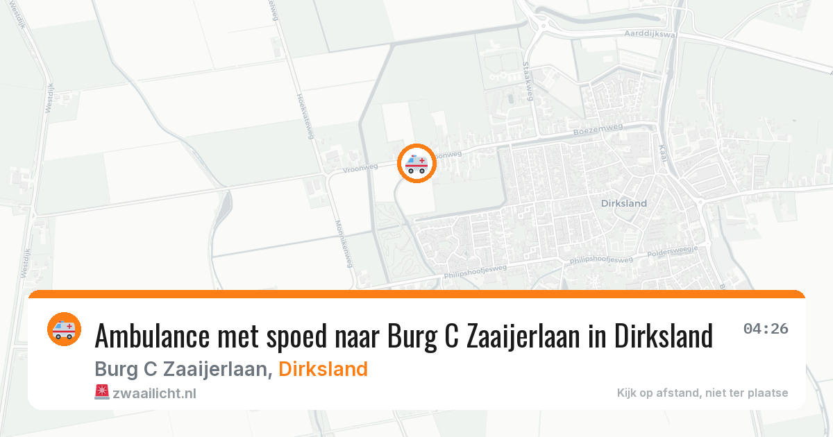 Ambulance met spoed naar Burg C Zaaijerlaan in Dirksland — 5 mei 2026