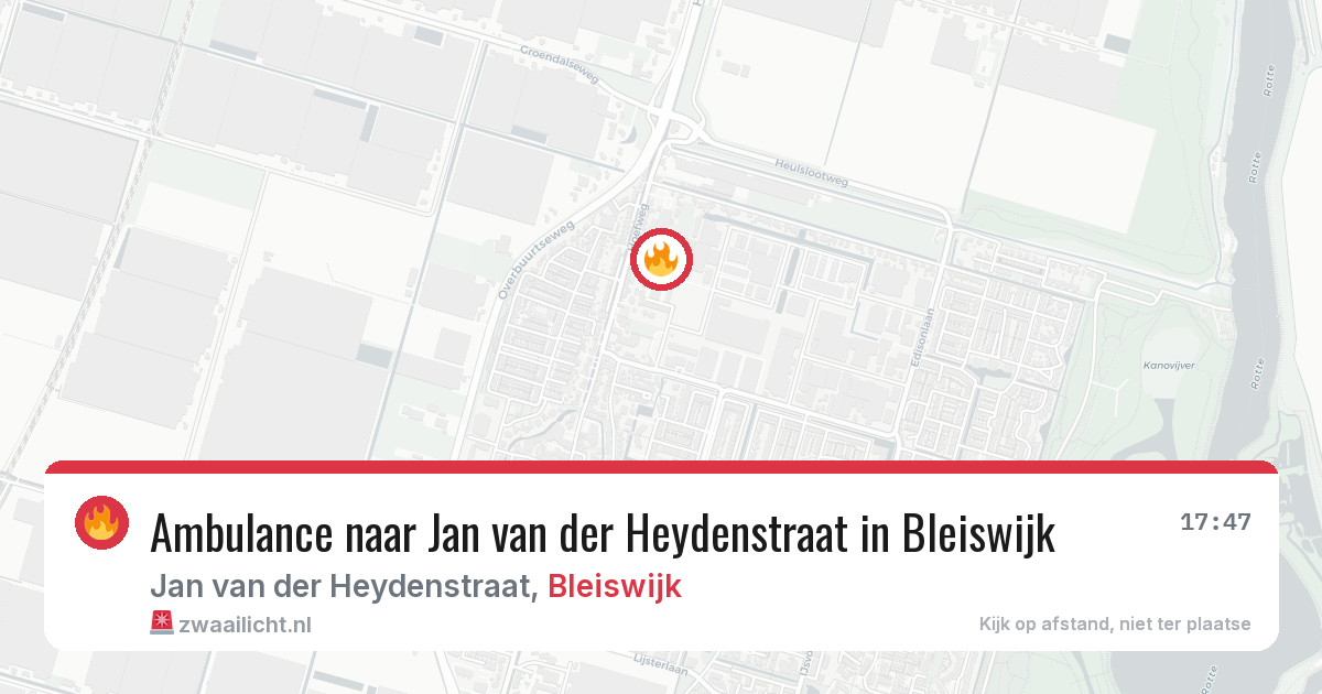 Ambulance naar Jan van der Heydenstraat in Bleiswijk — 4 aug 2026