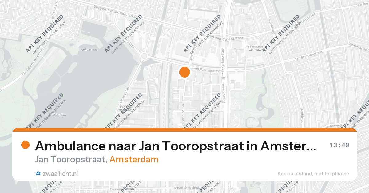 Ambulance naar Jan Tooropstraat in Amsterdam — 26 aug 2026