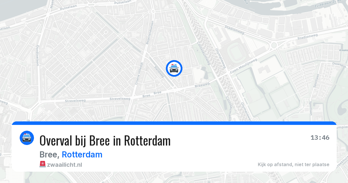 Overval bij Bree in Rotterdam — 20 jun 2026