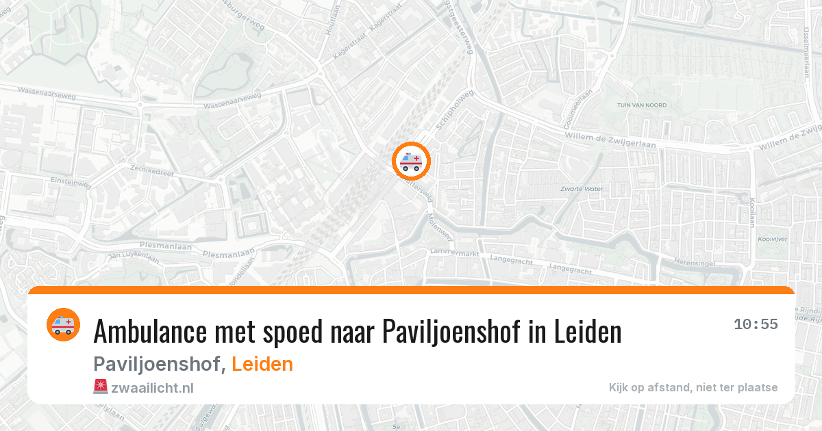 Ambulance met spoed naar Paviljoenshof in Leiden — 21 jun 2026