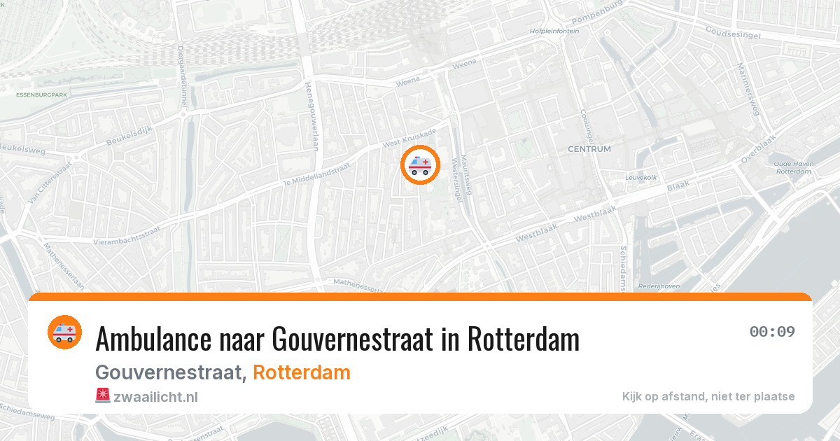 Ambulance naar Gouvernestraat in Rotterdam — 31 mrt 2026