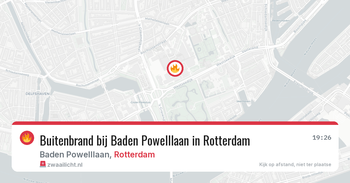 Buitenbrand bij Baden Powelllaan in Rotterdam — 4 mrt 2026