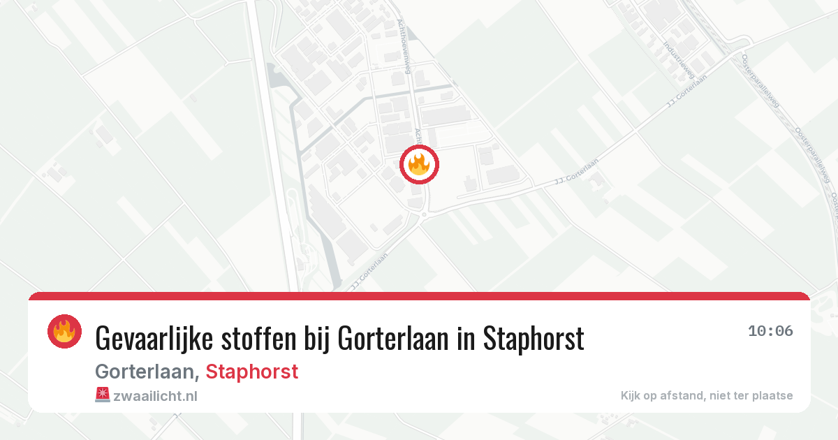 Gevaarlijke stoffen bij Gorterlaan in Staphorst — 20 jun 2026