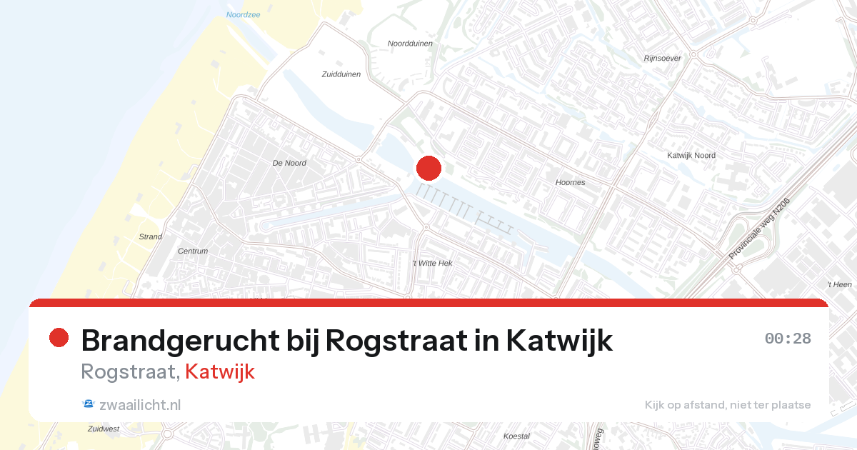Brandgerucht bij Rogstraat in Katwijk — 13 apr 2026