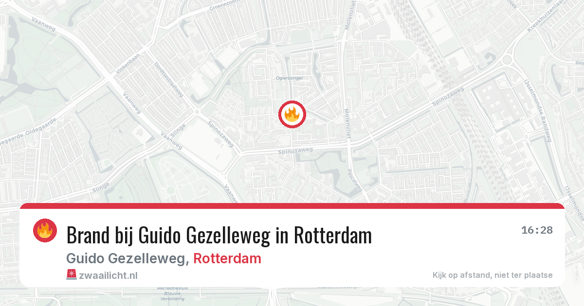 Brand bij Guido Gezelleweg in Rotterdam — 11 jun 2026