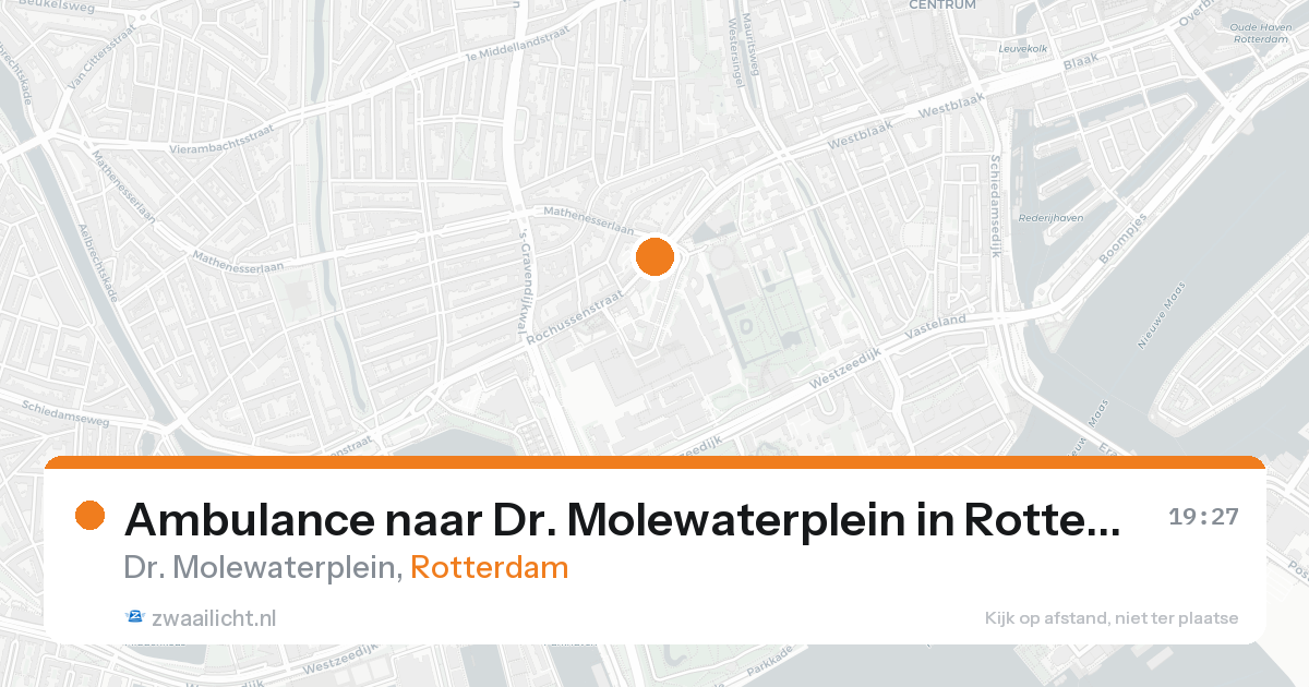 Ambulance naar Dr. Molewaterplein in Rotterdam — 25 mei 2026