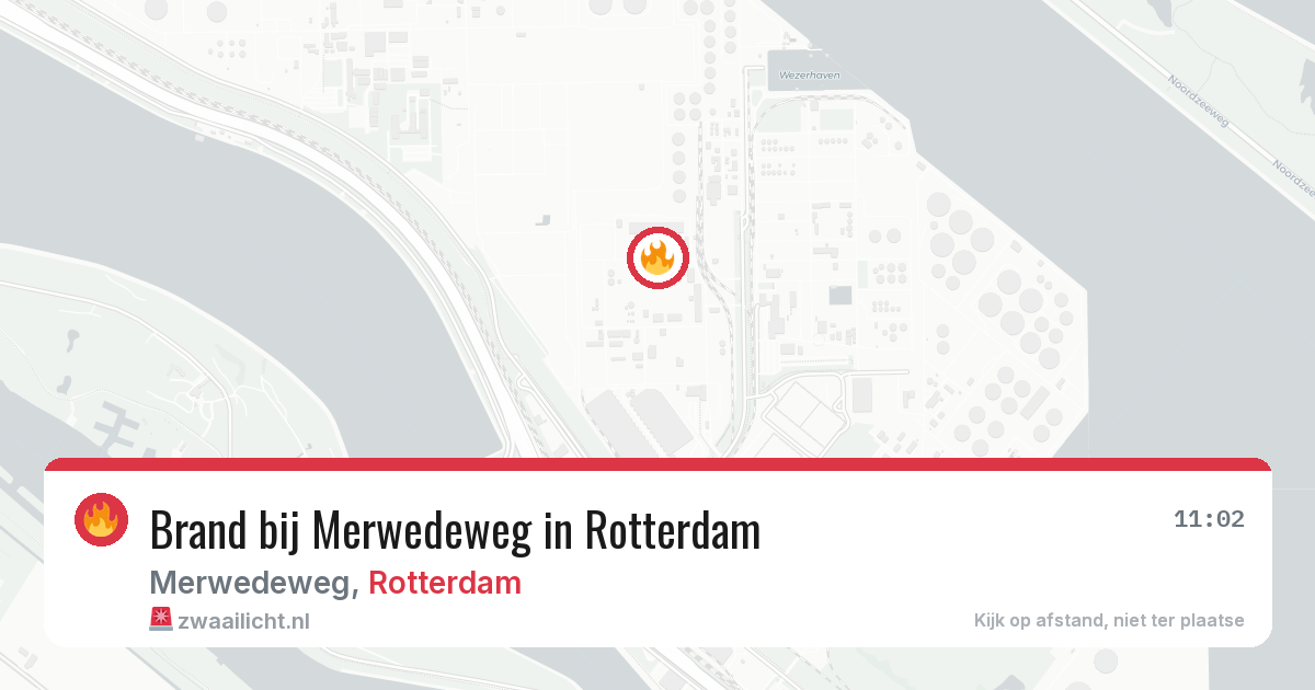 Brand bij Merwedeweg in Rotterdam — 1 apr 2026