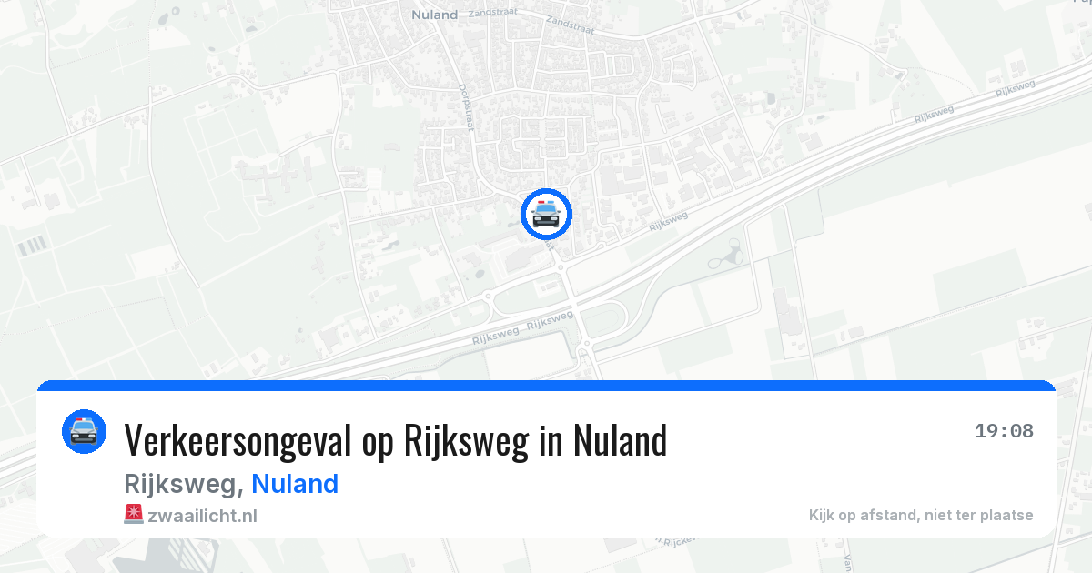 Verkeersongeval op Rijksweg in Nuland — 2 apr 2026
