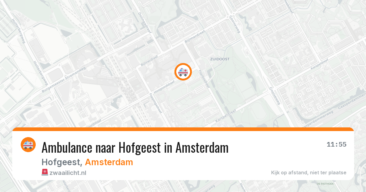 Ambulance naar Hofgeest in Amsterdam — 23 jun 2026