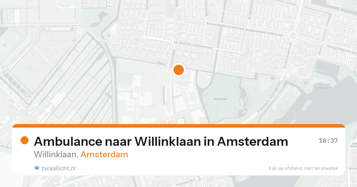 Ambulance naar Willinklaan in Amsterdam — 20 aug 2026