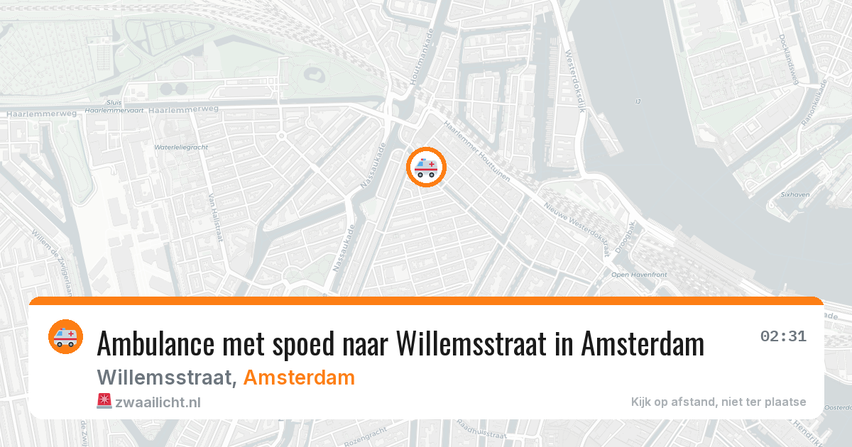 Ambulance met spoed naar Willemsstraat in Amsterdam — 12 jun 2026