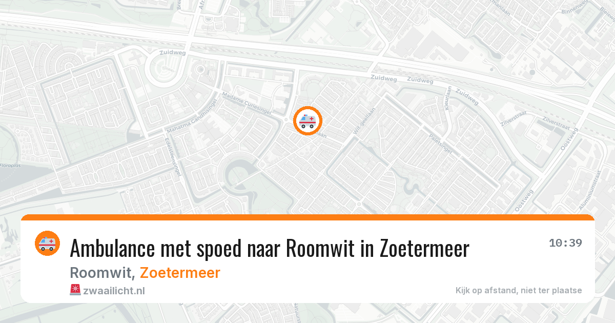 Ambulance met spoed naar Roomwit in Zoetermeer — 23 mrt 2026