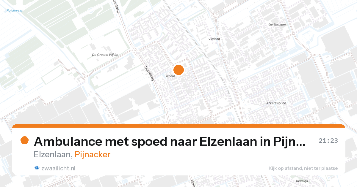 Ambulance met spoed naar Elzenlaan in Pijnacker — 8 mei 2026