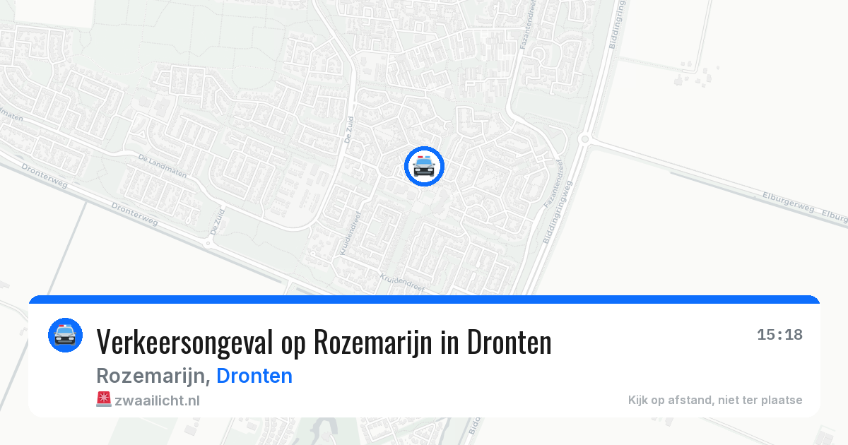 Verkeersongeval op Rozemarijn in Dronten — 23 apr 2026