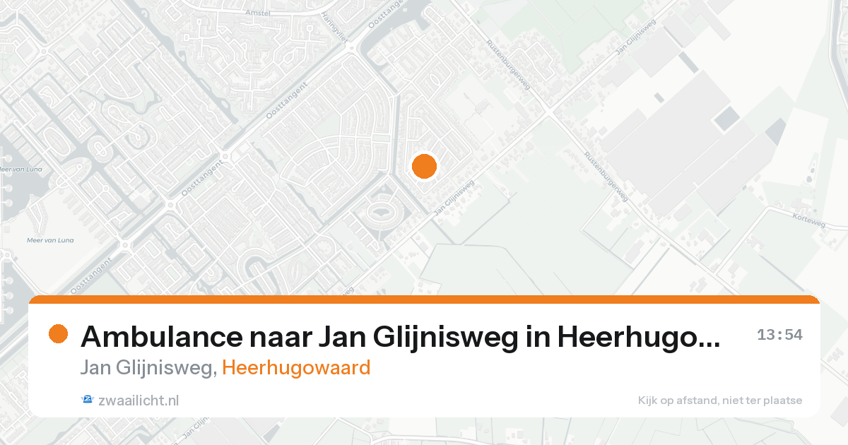 Ambulance naar Jan Glijnisweg in Heerhugowaard — 19 aug 2026