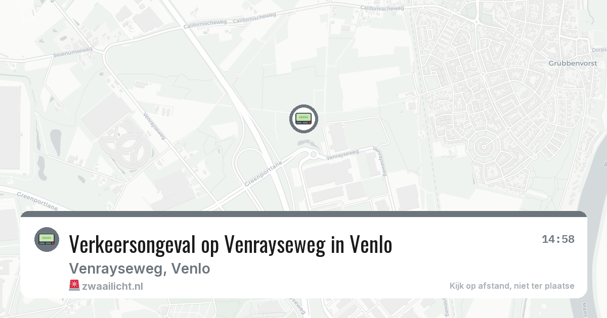 Verkeersongeval op Venrayseweg in Venlo — 31 jul 2026