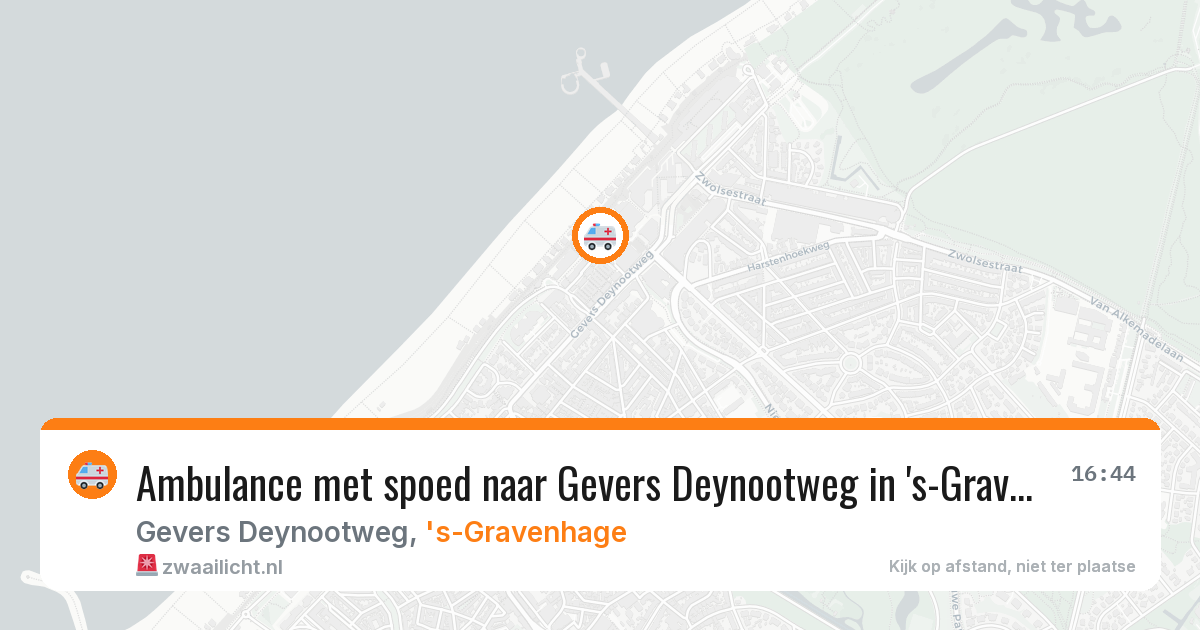 Ambulance met spoed naar Gevers Deynootweg in 's-Gravenhage — 6 apr 2026