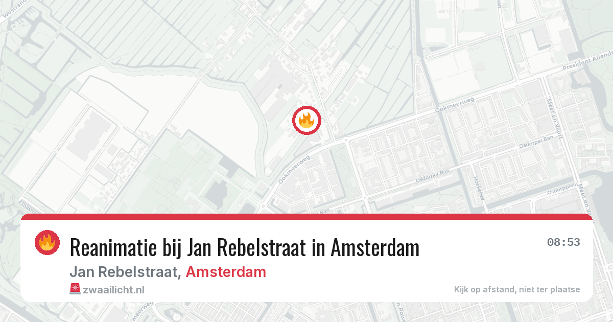Reanimatie bij Jan Rebelstraat in Amsterdam — 28 jun 2026