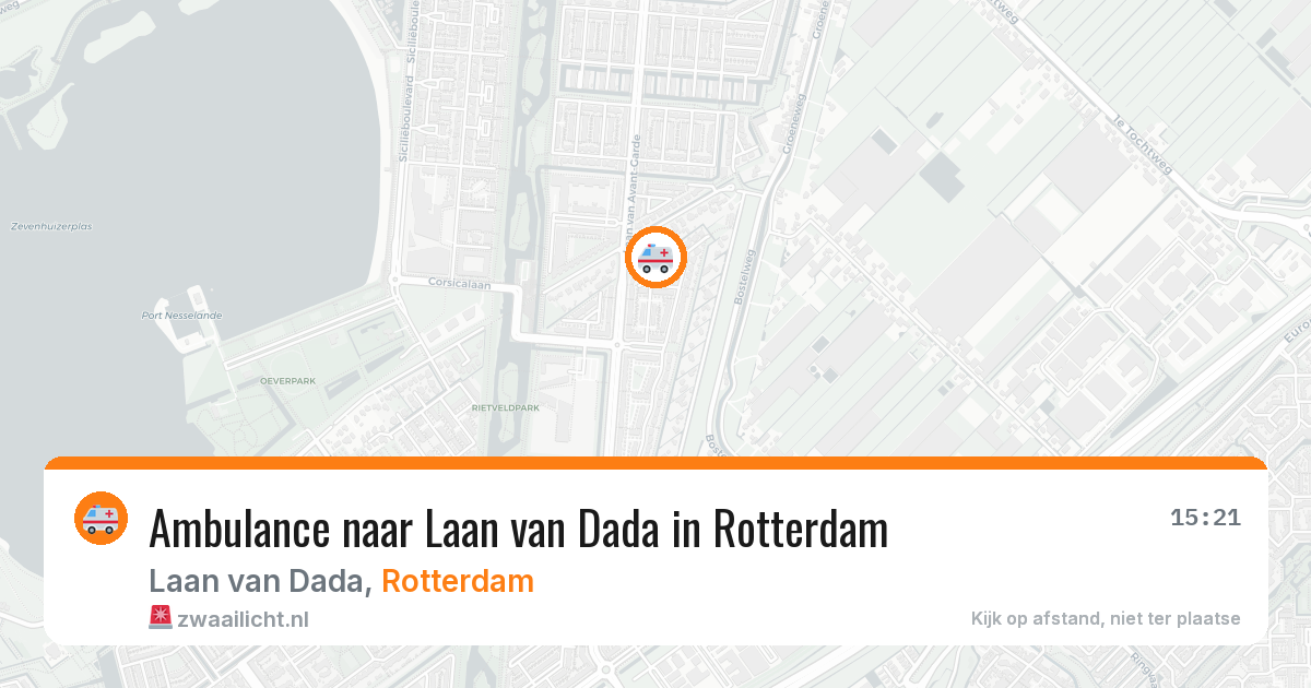 Ambulance naar Laan van Dada in Rotterdam — 8 jun 2026