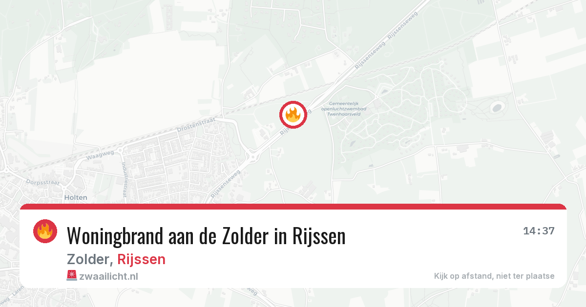 Woningbrand aan de Zolder in Rijssen — 22 apr 2026