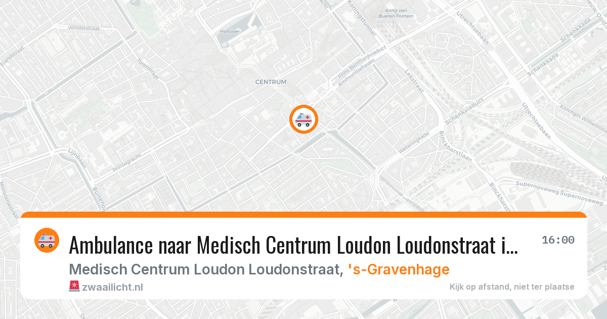 Ambulance naar Medisch Centrum Loudon Loudonstraat in 's-Gravenhage — 30 jan 2026