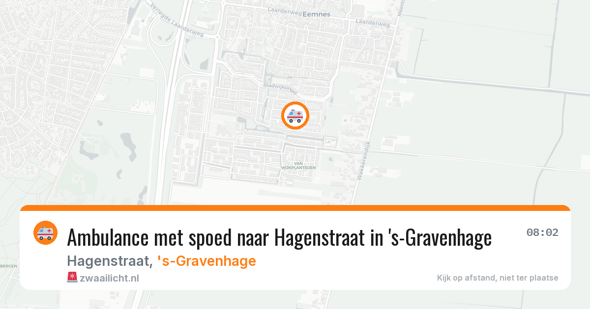 Ambulance met spoed naar Hagenstraat in 's-Gravenhage — 24 mrt 2026