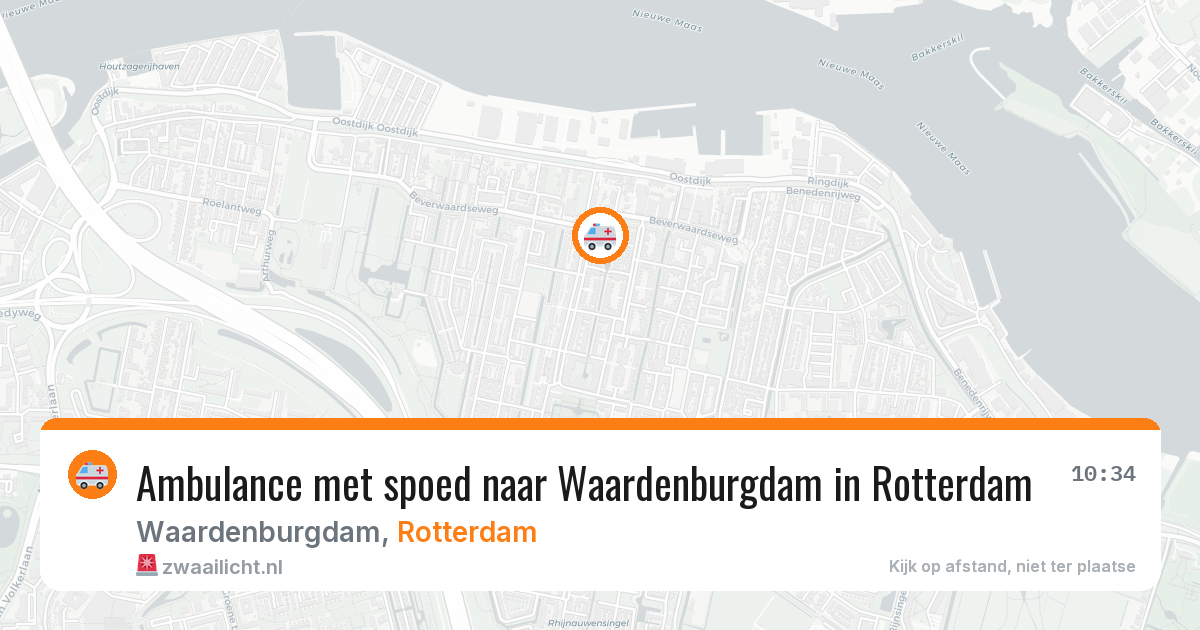 Ambulance met spoed naar Waardenburgdam in Rotterdam — 31 mei 2026