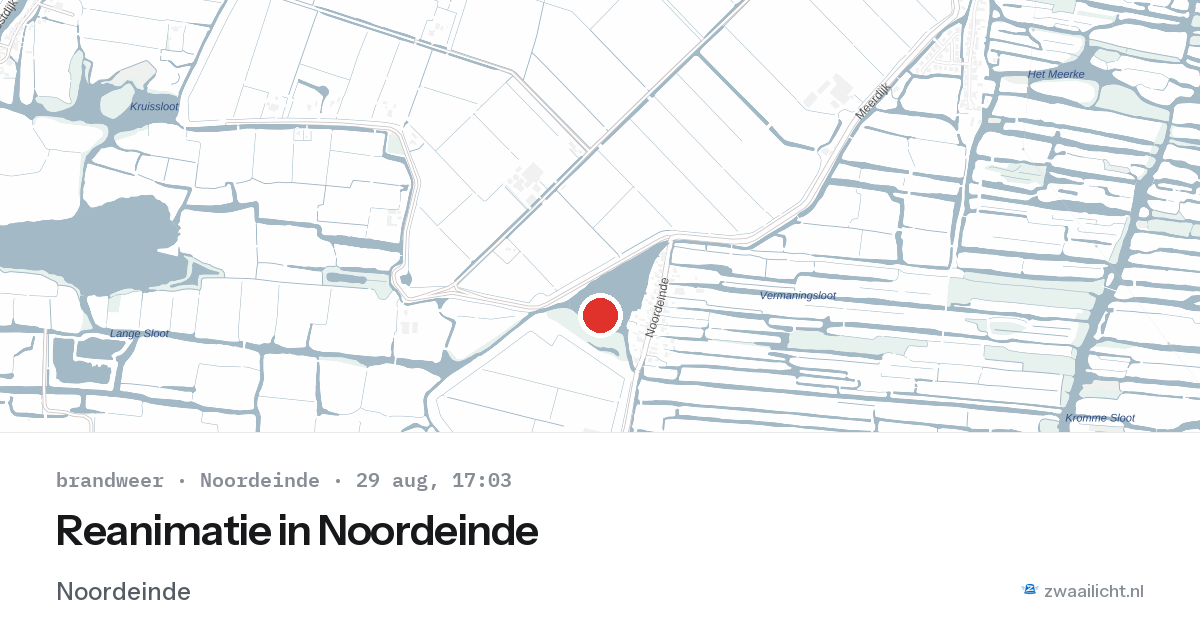 Reanimatie in Noordeinde — 29 aug 2026