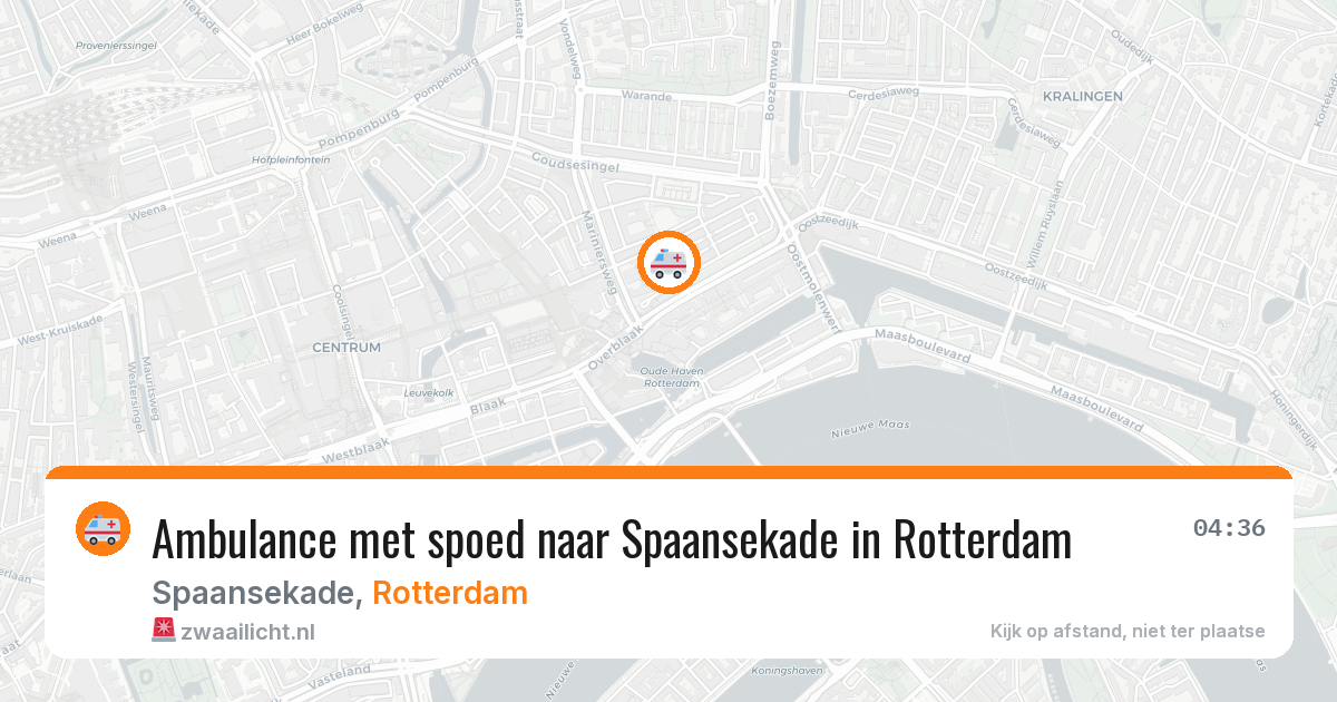 Ambulance met spoed naar Spaansekade in Rotterdam — 26 mei 2026