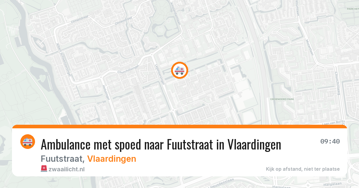 Ambulance met spoed naar Fuutstraat in Vlaardingen — 29 jun 2026