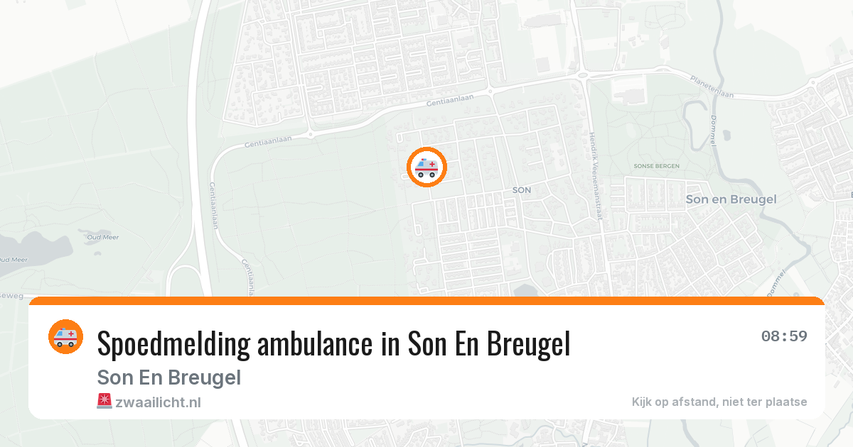 Spoedmelding ambulance in Son En Breugel — 12 aug 2026