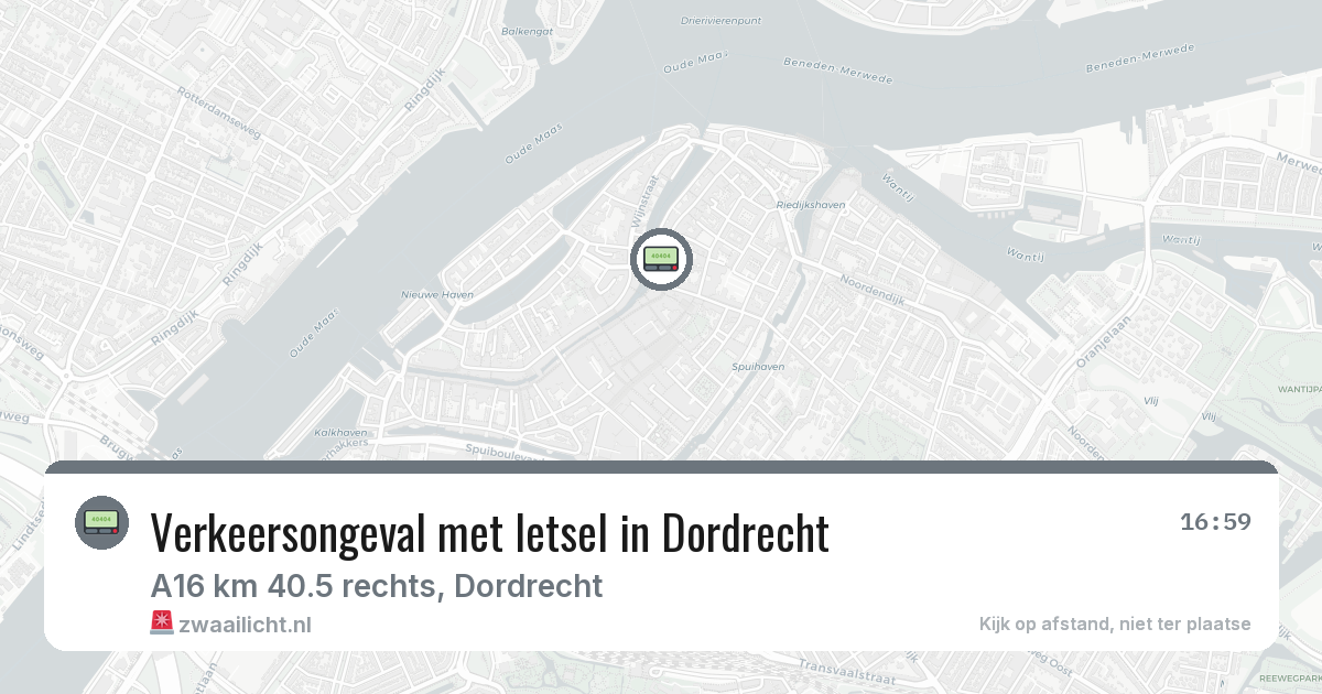 Verkeersongeval met letsel in Dordrecht — 26 feb 2026